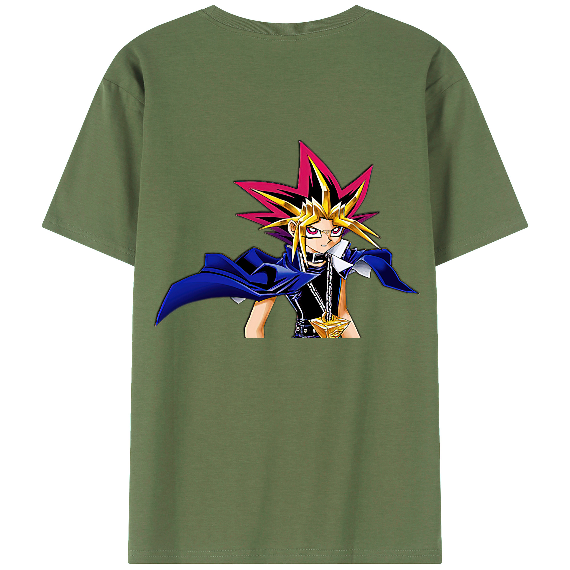 （画像用） 遊☆戯☆王 Yu-Gi-Oh! 綿100％ メンズ半袖Tシャツ（バックプリント） 通気性